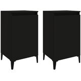  Noćni ormarići 2 kom crni 40 x 35 x 70 cm konstruirano drvo | shoptok.hr