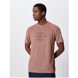 Koton Embroidered Motto T-Shirt, Slim Fit Crew Neck Short Sleeved. | Shoptok.si