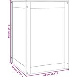  Kutija za rublje crna 44x44x66 cm od masivne borovine | shoptok.hr