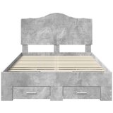  Konstrukcija postelje z vzglavjem Betonsko siva 120 x 200 cm, (5000102355) | Shoptok.si