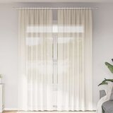 Voile zavjese s džepovima za šipke 2 kom. krem | shoptok.hr