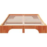  Okvir za krevet Smeđa boja voska Puno drvo 120 x 190 cm Čvrsto | shoptok.hr