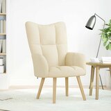  Stolica za opuštanje od tkanine krem | shoptok.hr