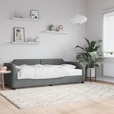vidaXL Dnevna postelja z vzmetnico temno siva 100x200 cm blago Cene