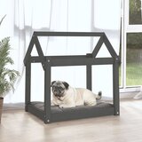 Krevet za pse sivi 71 x 55 x 70 cm od masivne borovine | Eponuda.com