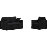  Set sofe 2 pcs Crna 138 x 78 x 80 cm Baršun | Eponuda.com