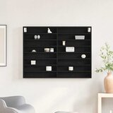  Vitrina crna 100x8,5x75 cm konstruirano drvo | shoptok.hr