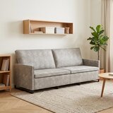 SOFA za 3 osobe Svjetlosiva 220 x 81 x 82 cm Umjetni sued Slike