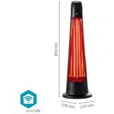 Nedis HTPA21BKW - spoljni grejač smartlife 600/1200W/230V wi-fi tuya IP24 | Eponuda.com