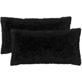  Presvlaka za jastuk 2 pcs HEERLEN Crna 40 x 70 cm PV flis | shoptok.hr