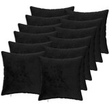  Presvlaka za jastuk 12 kom. HEERLEN Crna 45 x 45 cm Flanel Slike