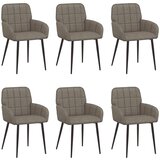 vidaXL Jedilni stoli 6 pcs Umetno usnje Siva 57 x 50 x 85 cm, (5000296862) | Shoptok.si