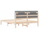  Krevetni okvir s tapiciranim uzglavljem Svijetlo siva Svjetlosiva 205.5 x 155.5 x 84.5 cm | shoptok.hr
