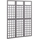 Sobna pregrada / rešetka s 3 panela od jelovine siva 121x180 cm | shoptok.hr