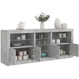  Komoda s LED svjetlima siva boja betona 181,5x37x67 cm | shoptok.hr