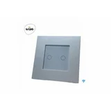 wifi pametni prekidač - 2 tastera, pvc mat panel beli