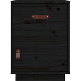  Noćni ormarići 2 kom crni 40 x 34 x 55 cm od masivne borovine | Eponuda.ba
