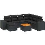 vidaXL 8-dijelni set vrtnih sofa od poliratana s jastucima crni | shoptok.hr
