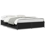  Okvir za krevet crni 140x190 cm konstruirano drvo i metal | shoptok.hr