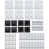 Set panela za ogradu WPC 1138 x (105 - 186) cm crni | shoptok.hr