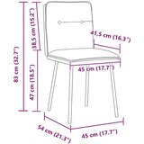  Jedilni stoli 4 kosi svetlo zelen žamet, (21822547) | Shoptok.si