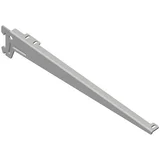 Kotni nosilec za polico (Dolžina: 38 cm, Bele barve/aluminij, Nosilnost: 55 kg, 1 kos)