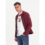 Ombre Men's BIKER jacket in structured fabric - maroon | Eponuda.ba