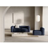 Cosmopolitan Design Temno modra sedežna garnitura iz rebrastega žameta 224 cm Bergano – | Shoptok.si