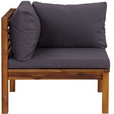  Modularna kutna sofa s tamnosivim jastucima bagremovo drvo | shoptok.hr