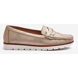 EVENTO Women's Loafers Made of Eco Leather in Gold Nestalia | Shoptok.si