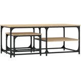  The Living Store Komplet mizic 2-delni sonoma hrast inženirski les - Komplet Klubskih Mizic, (21444791) | Shoptok.si