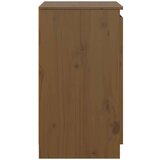 vidaXL stranska omarica medeno rjava 60x36x65 cm trdna borovina | Shoptok.si