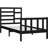  Za krevet od masivne borovine crni 100 x 200 cm | shoptok.hr