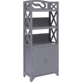 The Living Store Kupaonski ormarić sivi 46 x 24 x 116 cm drvo paulovnije | shoptok.hr