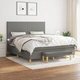 The Living Store Box spring postelja z vzmetnico temno siva 160x200 cm blago - Box Spring Postelja, (21521307) | Shoptok.si