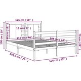  Posteljni okvir bel iz borovine 120x190 cm 4FT, (20643701) | Shoptok.si