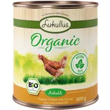 Lukullus Ekonomično pakiranje Organic 12 x 800 g Adult piletina s mrkvom (bez glutena)