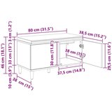  Haldna klop z blazino z vrati Umetni hrast 80 x 38 x 46 cm, (5000155662) | Shoptok.si