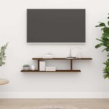  Stenska TV polica rjav hrast 125x18x23 cm konstruiran les, (20601089) Cene