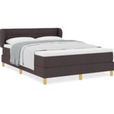 Box Spring Krevet s Madracem Tamnosmeđi 140x190 cm Tkanina | shoptok.hr