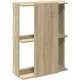  Regal za knjige s 3 razine boja hrasta 60x30x80 cm drveni | shoptok.hr