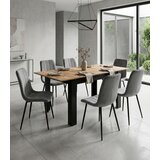  Pravokutni rastezljivi stol 120–160 × 80 cm za kuhinju i blagovaonicu, za 4–6 osoba, craft hrast | shoptok.hr
