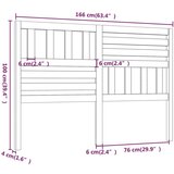  Uzglavlje za krevet crno 166 x 4 x 100 cm od masivne borovine | shoptok.hr