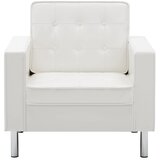 vidaXL Fotelja bijela 75x70x75 cm umjetna koža | shoptok.hr