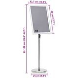  A3 Pedestal stalci za plakate 2 kom Srebrni Aluminijska Legura | shoptok.hr