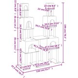  Penjalica za mačke sa stupovima za grebanje krem 199 cm | shoptok.hr