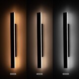  LED spoljašnje zidno svetlo WOW LED/11W/230V 3000/4000/6000K 60 cm IP54 crno | Eponuda.com
