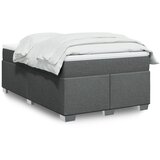  Krevet box spring s madracem tamnosivi 120 x 190 cm tkanina Slike