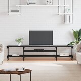 vidaXL TV omarica črna 201x35x45 cm inženirski les in železo Cene