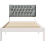  Krevetni okvir s tapiciranim uzglavljem Bijelo 100 x 200 cm | shoptok.hr